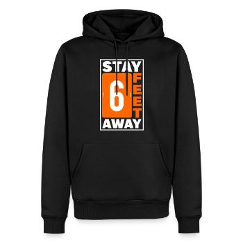 Stay 6 Feet Away Social Diastancing - Männer Premium Bio Hoodie - Schwarz - Vorne - Nico (187cm)