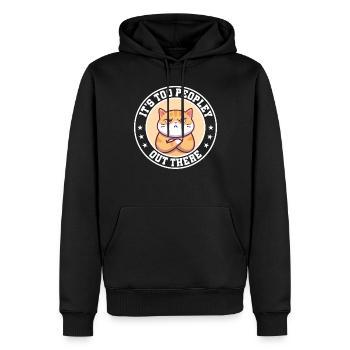 It's Too Peopley Out There Anti Social - Männer Premium Bio Hoodie - Schwarz - Vorne - Nico (187cm)