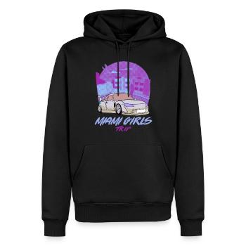 Miami Urlaub Mädchen reisen USA - Männer Premium Bio Hoodie - Schwarz - Vorne - Nico (187cm)