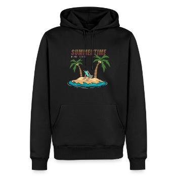 Summertime Miami Beach Vacation - Männer Premium Bio Hoodie - Schwarz - Vorne - Nico (187cm)