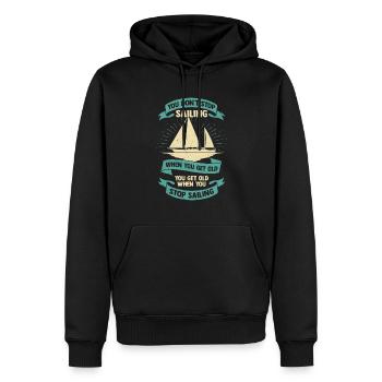 Sailor Old Man Voilier Voilier Grand-père Cadeau - Sweat à capuche Premium bio Homme - noir - Devant - Nico (187cm)