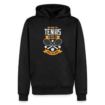 Tennis Mama Tennisspielerin Mutter Geschenk - Männer Premium Bio Hoodie - Schwarz - Vorne - Nico (187cm)
