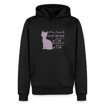 Katze immer du selbst außer du kannst Katze sein - Männer Premium Bio Hoodie - Schwarz - Vorne - Nico (187cm)