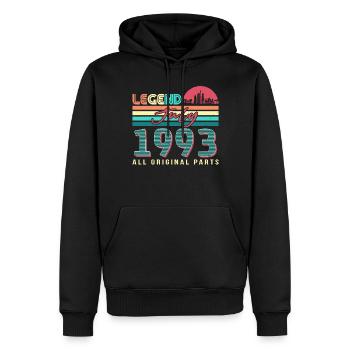 Geschenkidee Für Juli 1993 - Männer Premium Bio Hoodie - Schwarz - Vorne - Nico (187cm)