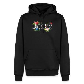 Paysagiste Aménagement Paysager - Sweat à capuche Premium bio Homme - noir - Devant - Nico (187cm)