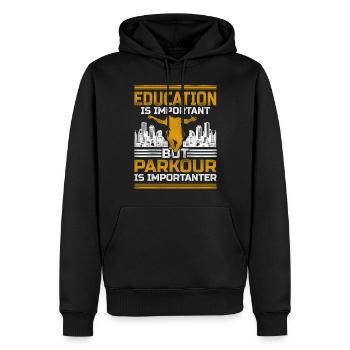 Parkour Free Running Traceur - Männer Premium Bio Hoodie - Schwarz - Vorne - Nico (187cm)