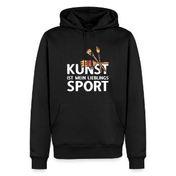 Kunst ist mein Lieblingssport Malerei Malermeister - Männer Premium Bio Hoodie - Schwarz - Vorne - Nico (187cm)