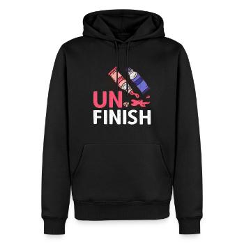Unfinish Malerei Farben Zeichnen Malen Kunst - Männer Premium Bio Hoodie - Schwarz - Vorne - Nico (187cm)