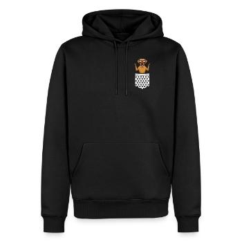 Rhodesian Ridgeback Dog dans un sac - Sweat à capuche Premium bio Homme - noir - Devant - Nico (187cm)