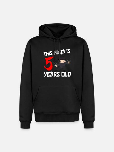 Ninja 5th Birthday - Men’s Premium Organic Hoodie - black