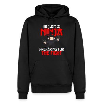 Ninja Ninjutsu Judo Katana Kinder Shuriken Warrior - Männer Premium Bio Hoodie - Schwarz - Vorne - Nico (187cm)