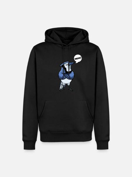 Blue Jay Bird - Men’s Premium Organic Hoodie - black