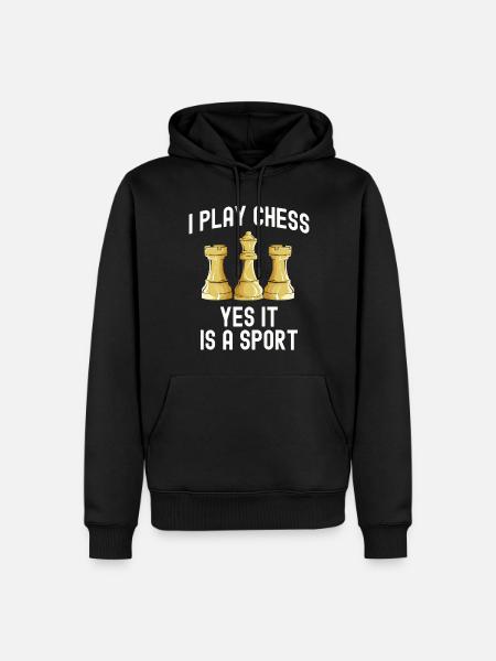 Échecs Échecs Échecs Checkmate Pièces d’échecs Roi - Sweat à capuche Premium bio Homme - noir