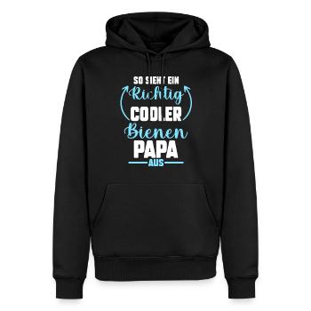 Imker Vater Papa Imkerei Biene Bienen - Männer Premium Bio Hoodie - Schwarz - Vorne - Nico (187cm)