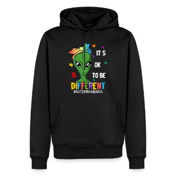 Tshirt autistique Autimus Cadeau Asperger Enfants - Sweat à capuche Premium bio Homme - noir - Devant - Nico (187cm)