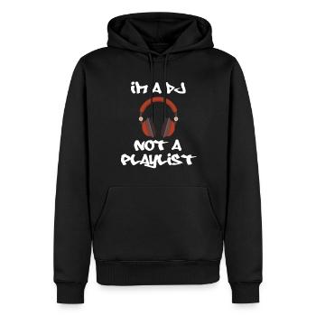 DISC-JOCKEY - Sweat à capuche Premium bio Homme - noir - Devant - Nico (187cm)