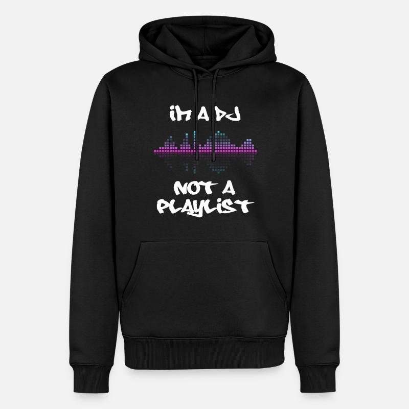 DJ - Männer Premium Bio Hoodie - Schwarz