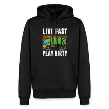 Müllmann Geschenk Müll Müllabfuhr Abfall Beruf - Männer Premium Bio Hoodie - Schwarz - Vorne - Nico (187cm)