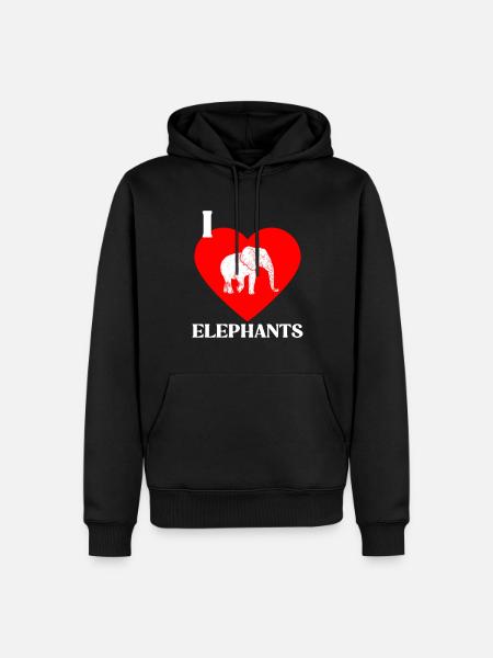 Elephant - Men’s Premium Organic Hoodie - black