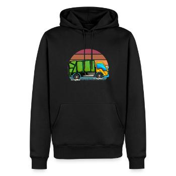 Müllauto Müllmann Entsorgung Recycling Garbage - Männer Premium Bio Hoodie - Schwarz - Vorne - Nico (187cm)