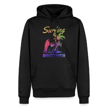 Surfbrett Surfen Bruder Wave Surfer Bruder Surfen - Männer Premium Bio Hoodie - Schwarz - Vorne - Nico (187cm)
