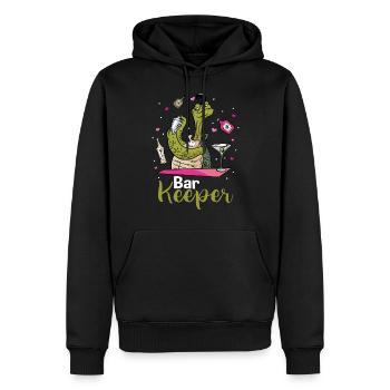Bartender Turtle - Men’s Premium Organic Hoodie - black - Front - Nico (187cm)