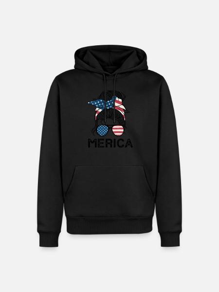 Merica - Männer Premium Bio Hoodie - Schwarz