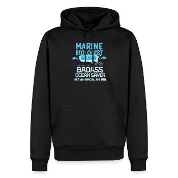 Meeresbiologie Qualle Ozean Wal Krabbe Tintenfisch - Männer Premium Bio Hoodie - Schwarz - Vorne - Nico (187cm)