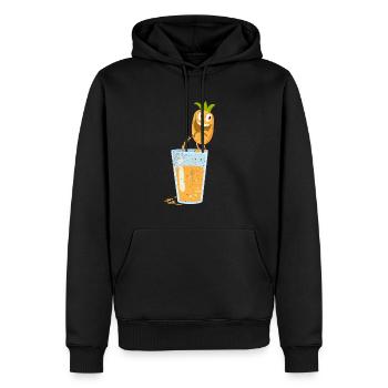 Ananas Tropical Hawaii Cadeau Enfants Hommes Fruit - Sweat à capuche Premium bio Homme - noir - Devant - Nico (187cm)
