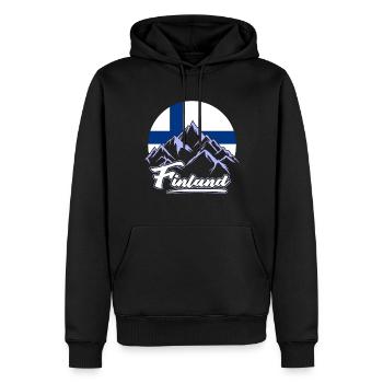 Finnland Tshirt Finland Skandinavien - Männer Premium Bio Hoodie - Schwarz - Vorne - Nico (187cm)