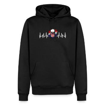 Kroatien Geschenk Herkunft Zagreb Hrvatska Heimat - Männer Premium Bio Hoodie - Schwarz - Vorne - Nico (187cm)
