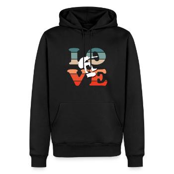 Skateboard Tshirt Skater Sk8 Sk8er Halfpipe Flip - Männer Premium Bio Hoodie - Schwarz - Vorne - Nico (187cm)