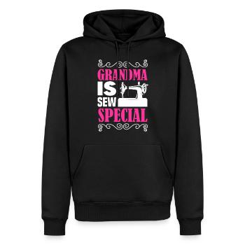 Grandma Is Sew Special Sewing Machine Knitting Qui - Männer Premium Bio Hoodie - Schwarz - Vorne - Nico (187cm)