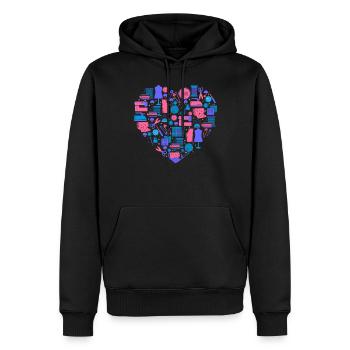 Women's Heart Sewing Knitting - Männer Premium Bio Hoodie - Schwarz - Vorne - Nico (187cm)