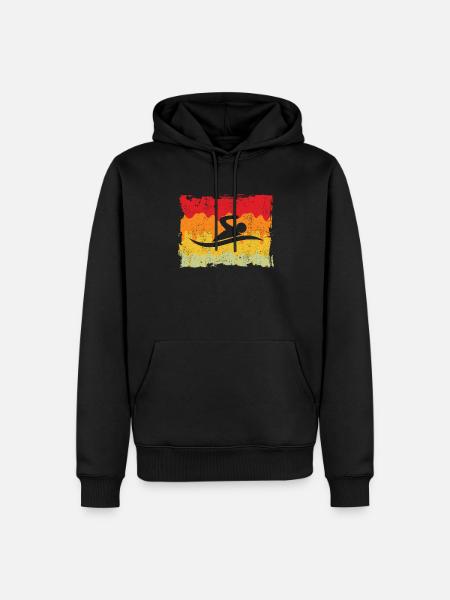 Natation Rétro - Sweat à capuche Premium bio Homme - noir