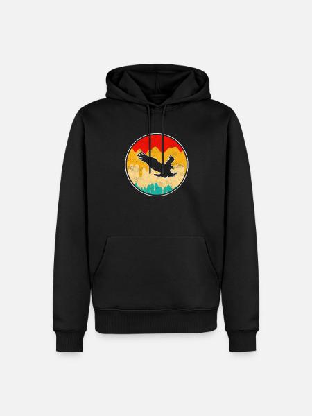 Adler Retro - Men’s Premium Organic Hoodie - black