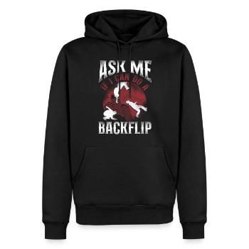 Parkour Free Running Traceur - Sweat à capuche Premium bio Homme - noir - Devant - Nico (187cm)