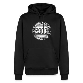 Vintage Made In 2006 Original Part Geburtstag 2006 - Männer Premium Bio Hoodie - Schwarz - Vorne - Nico (187cm)