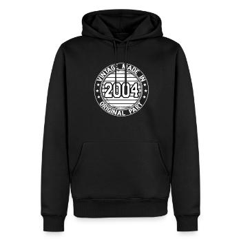 Vintage Made In 2004 Original Part Geburtstag 2004 - Männer Premium Bio Hoodie - Schwarz - Vorne - Nico (187cm)