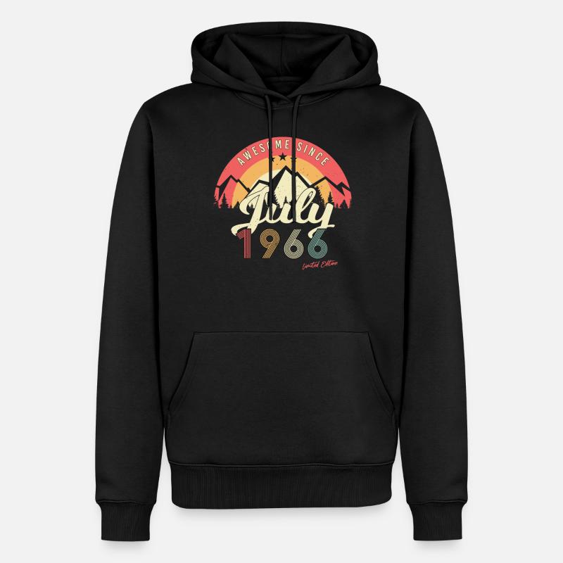 Millésime de juillet 1966 - Sweat à capuche Premium bio Homme - noir