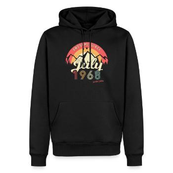 Retro Im Juli 1968 - Männer Premium Bio Hoodie - Schwarz - Vorne - Nico (187cm)