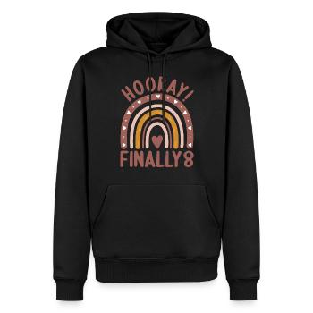 8 ans Rainbow Rainbow 8ème anniversaire - Sweat à capuche Premium bio Homme - noir - Devant - Nico (187cm)