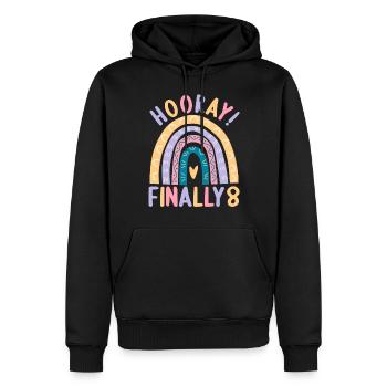 8 ans Rainbow Rainbow 8ème anniversaire - Sweat à capuche Premium bio Homme - noir - Devant - Nico (187cm)
