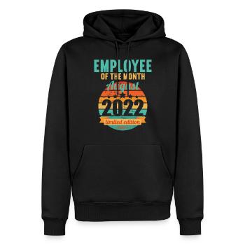 Mitarbeiter des Monats August 2022 - Männer Premium Bio Hoodie - Schwarz - Vorne - Nico (187cm)