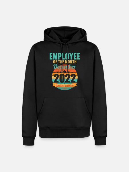 Mitarbeiter des Monats Dezember 2022 - Männer Premium Bio Hoodie - Schwarz