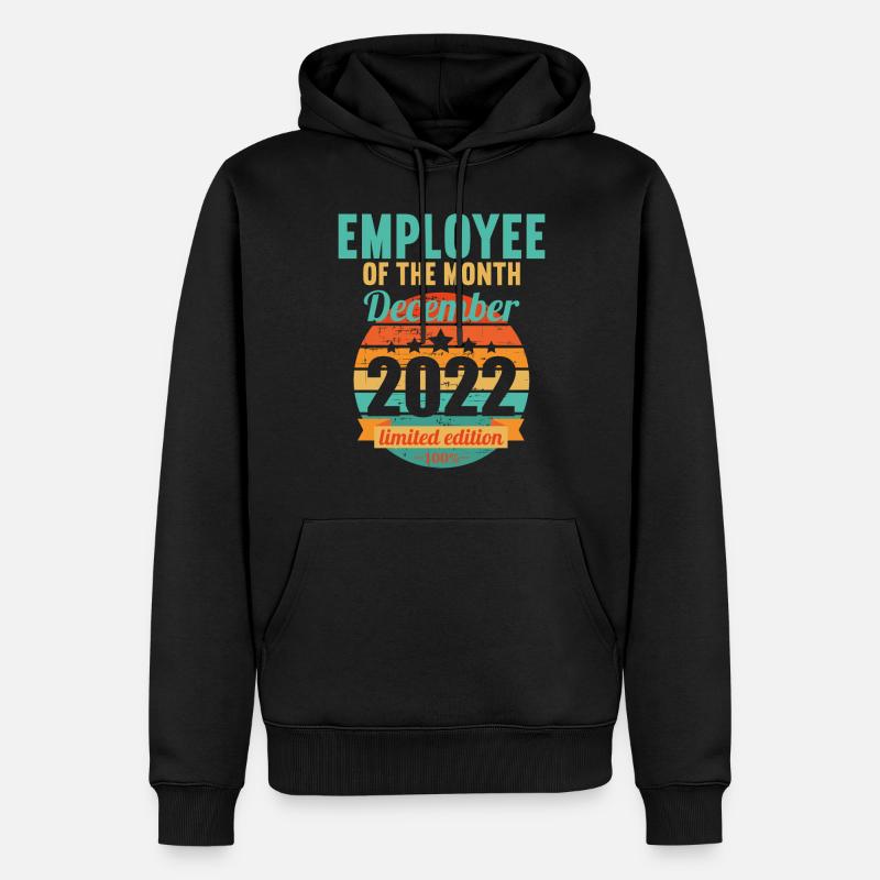 Mitarbeiter des Monats Dezember 2022 - Männer Premium Bio Hoodie - Schwarz