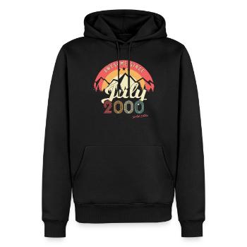 Geburtsmonat Juli 2000 - Männer Premium Bio Hoodie - Schwarz - Vorne - Nico (187cm)