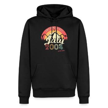 Juli 2004 Zum 18ten Geburtstag - Männer Premium Bio Hoodie - Schwarz - Vorne - Nico (187cm)