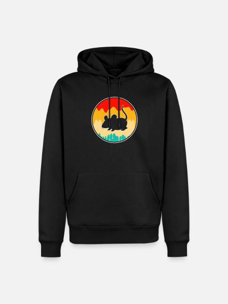 Mouse Retro - Men’s Premium Organic Hoodie - black