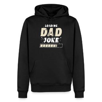 Papa Blague Papa Blague Blague Père - Sweat à capuche Premium bio Homme - noir - Devant - Nico (187cm)